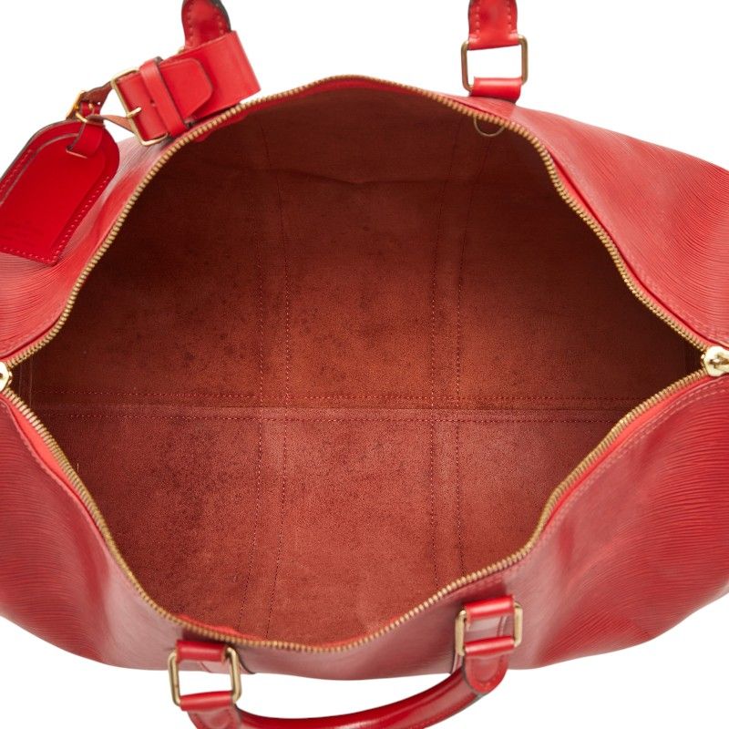 Louis Vuitton Epi Keepall 50 Boston Bag Castilian Red Leather — view 9