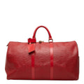 Louis Vuitton Epi Keepall 50 Boston Bag Castilian Red Leather