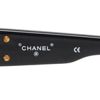 Chanel CC Logo Sunglasses Black Acetate Eyewear — view 5