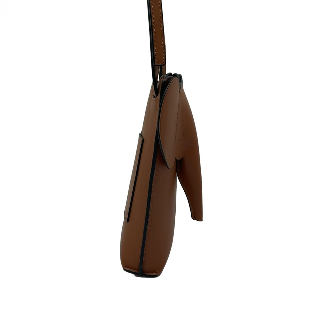 Loewe Shoulder Bag Elephant Dark Brown Smartphone Pochette Leather — view 2