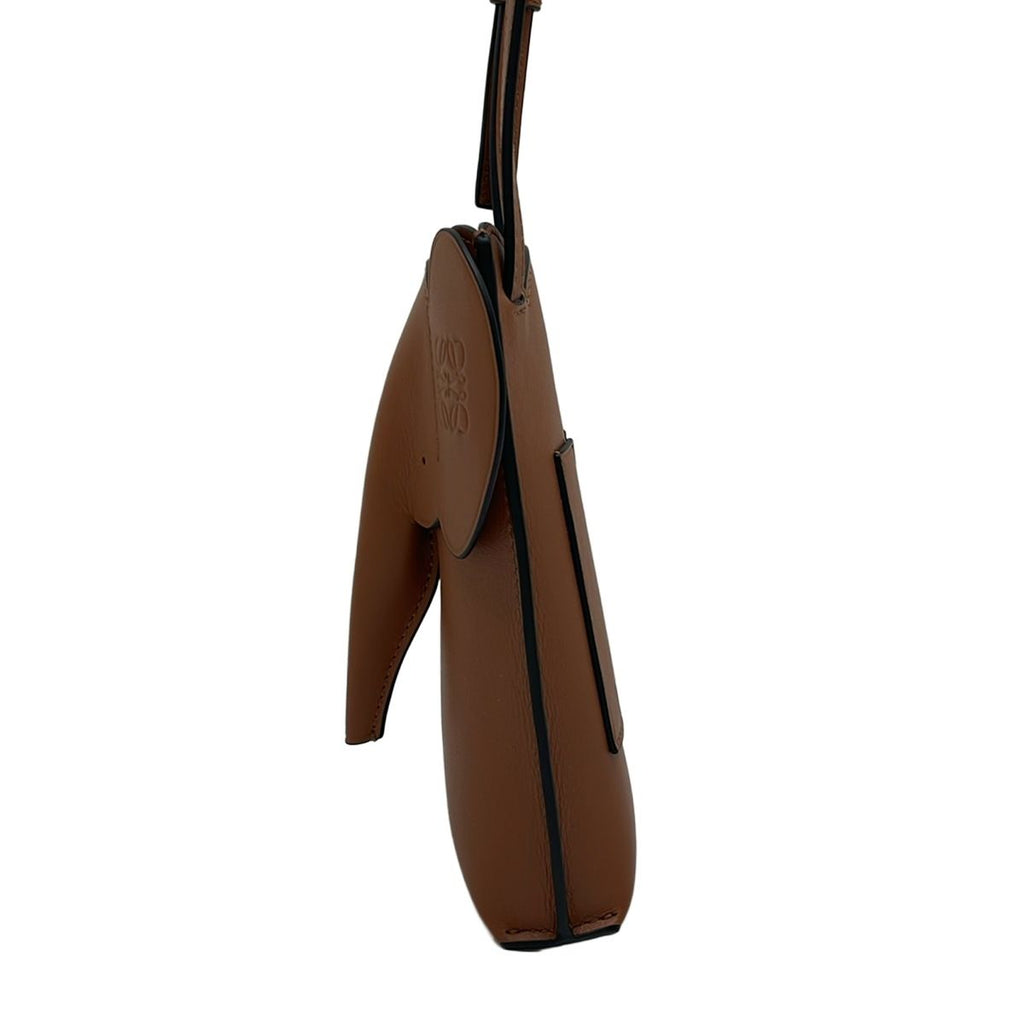 Loewe Shoulder Bag Elephant Dark Brown Smartphone Pochette Leather — view 4