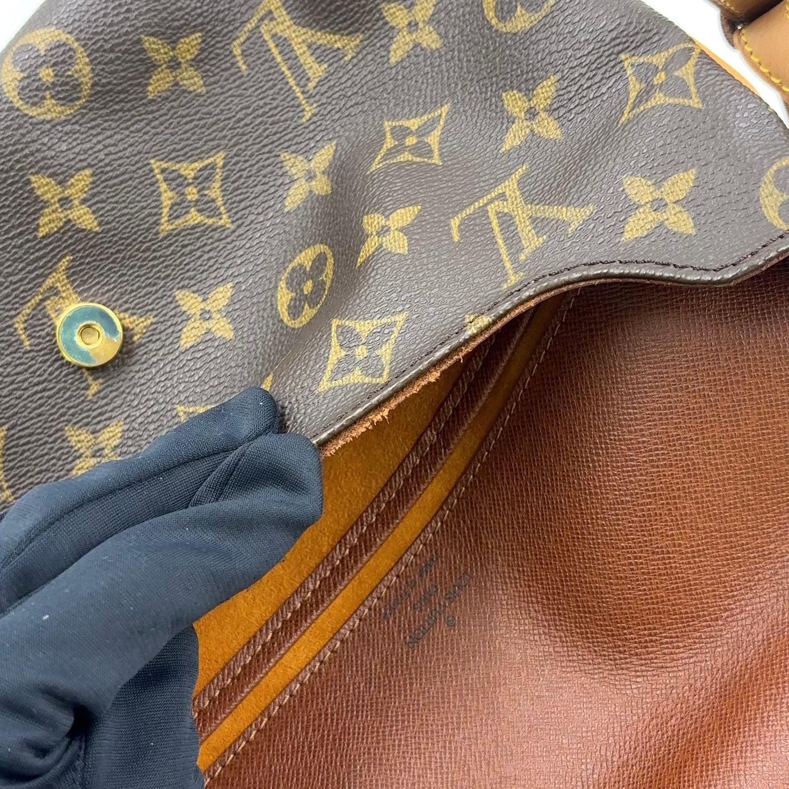 Louis Vuitton Musette Tango Short Strap Monogram Leather Brown Shoulder Bag Gold — view 8