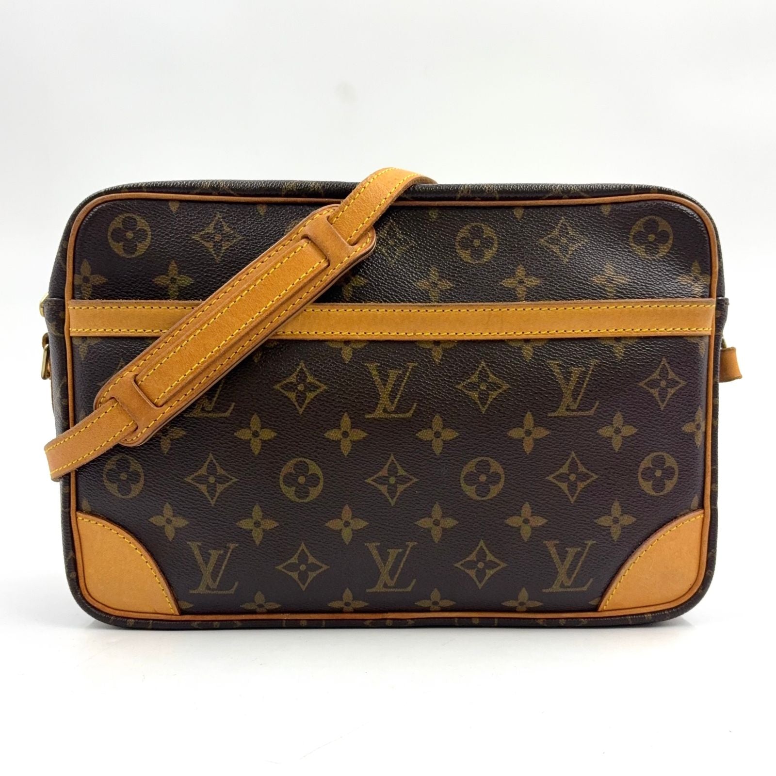 Louis Vuitton Trocadero 30 Monogram Leather Brown Light Shoulder Bag Gold