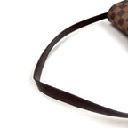 Louis Vuitton Tribeca Carre Damier Ebene Leather Brown Shoulder Bag Gold — view 5