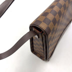Louis Vuitton Tribeca Carre Damier Ebene Leather Brown Shoulder Bag Gold — view 7