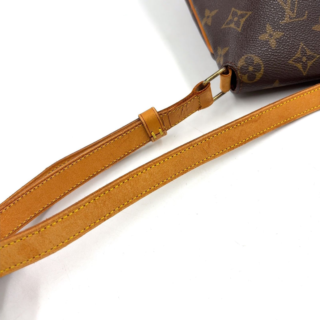 Louis Vuitton Musette Salsa Short Strap Monogram Leather Brown Shoulder Bag Gold — view 5