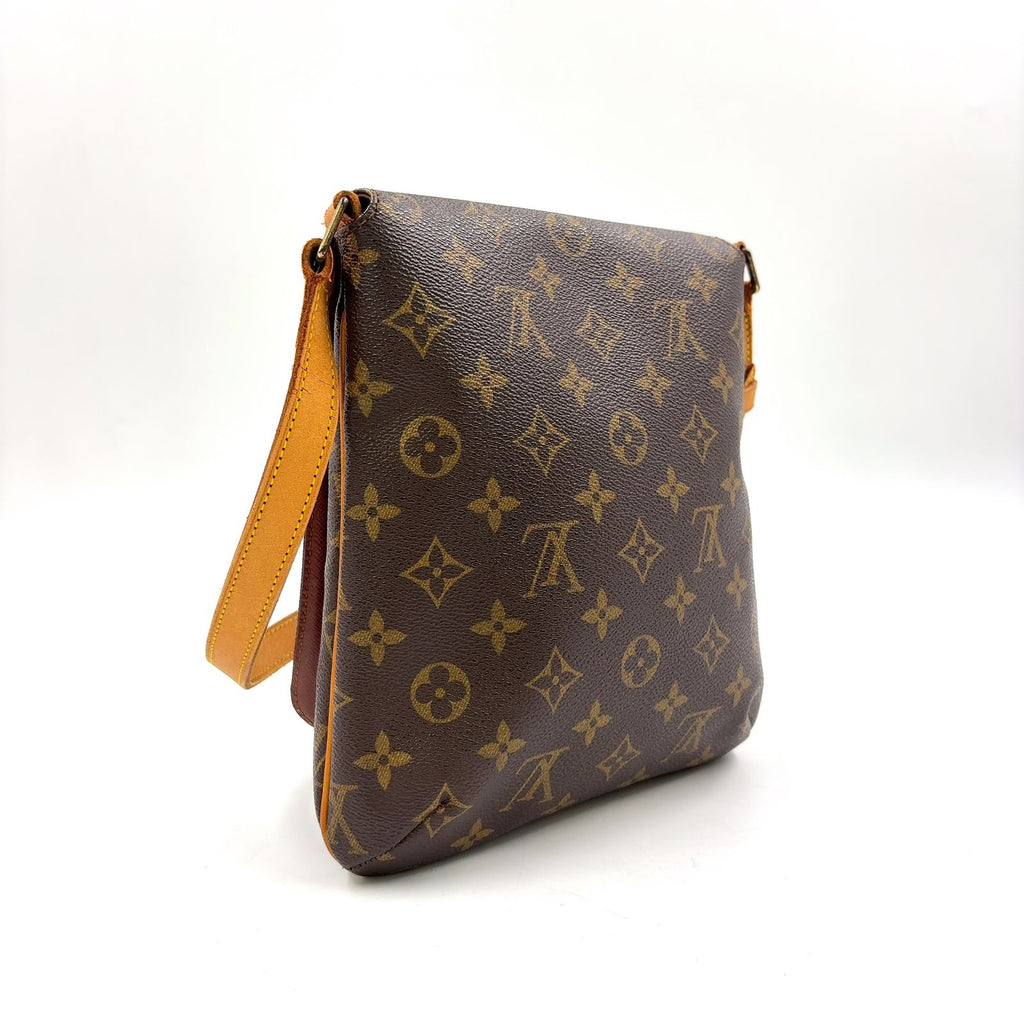 Louis Vuitton Musette Salsa Short Strap Monogram Leather Brown Shoulder Bag Gold — view 2