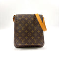 Louis Vuitton Musette Salsa Short Strap Monogram Leather Brown Shoulder Bag Gold