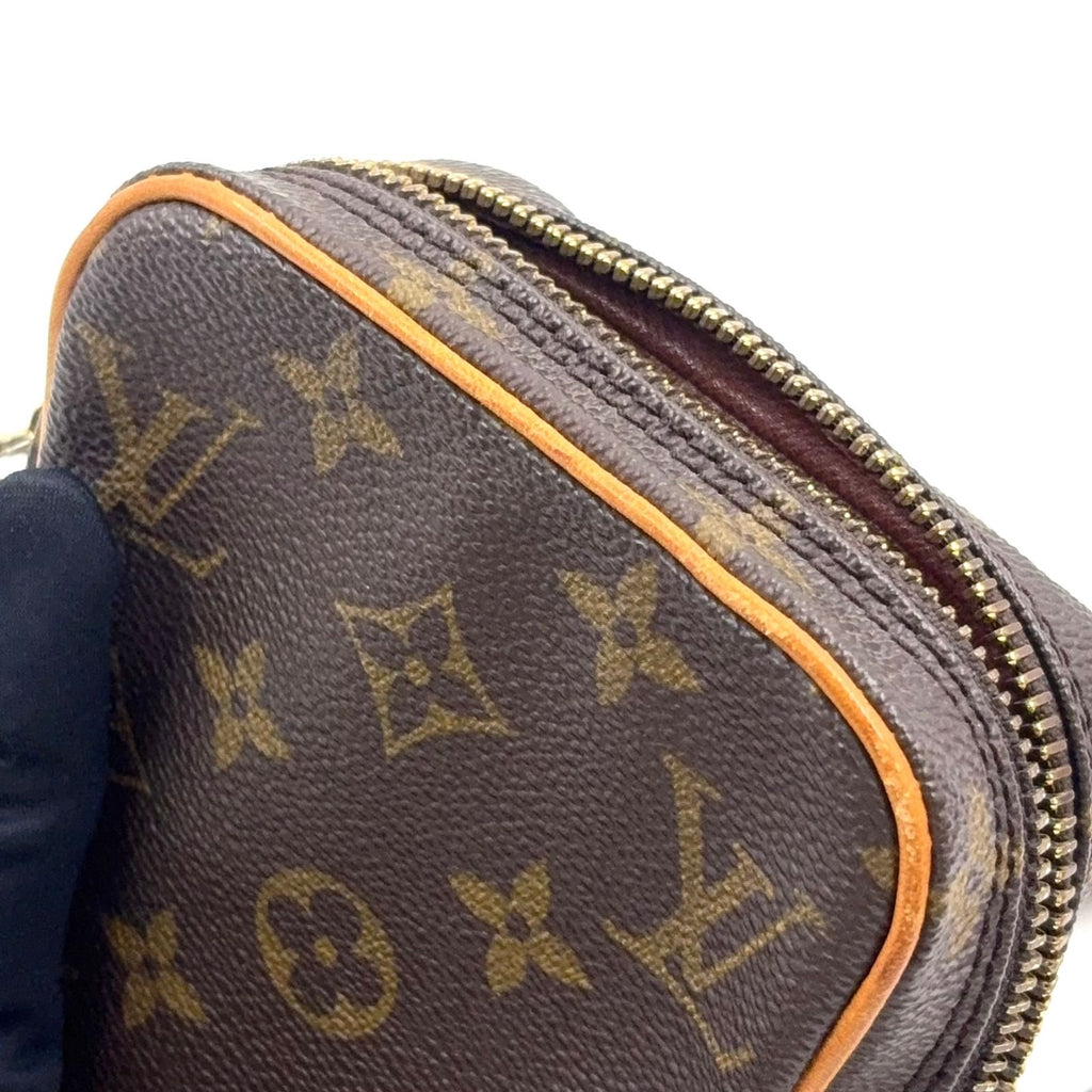 Louis Vuitton Mini Danube Monogram Leather Brown Light Shoulder Bag Gold — view 5
