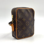 Louis Vuitton Mini Danube Monogram Leather Brown Light Shoulder Bag Gold — view 2