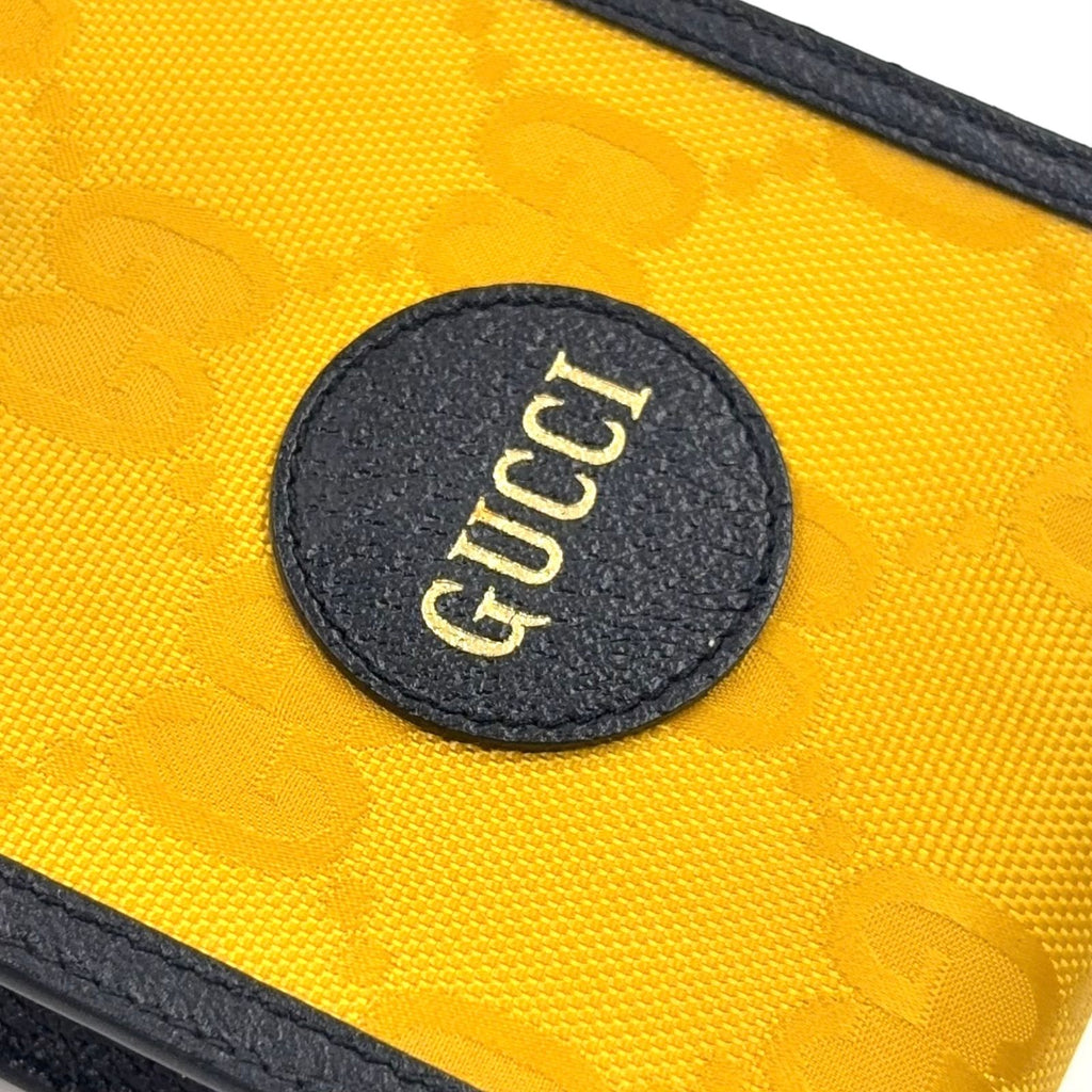 Gucci Off the Grid Leather Nylon Yellow Black Shoulder Bag Silver — view 5
