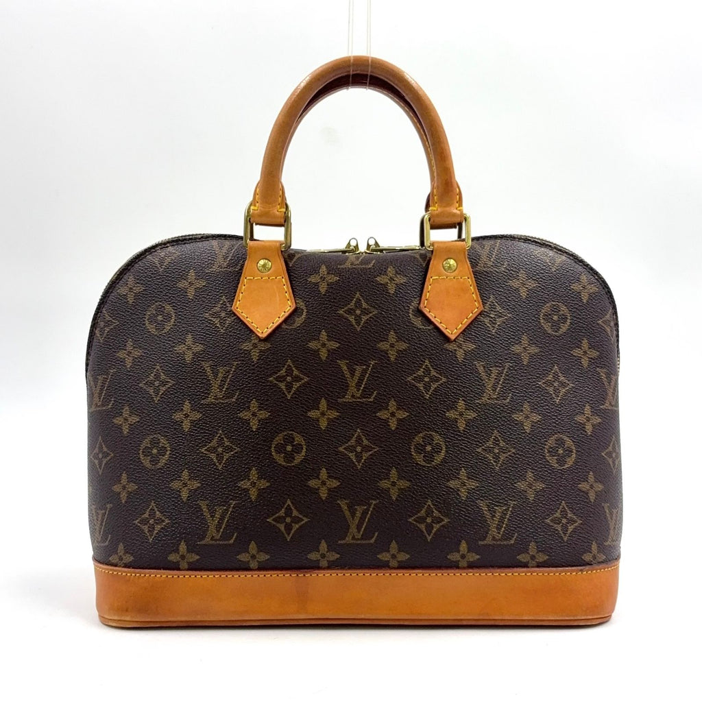 Louis Vuitton Alma PM Monogram Leather Brown Light Handbag Gold
