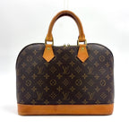 Louis Vuitton Alma PM Monogram Leather Brown Light Handbag Gold