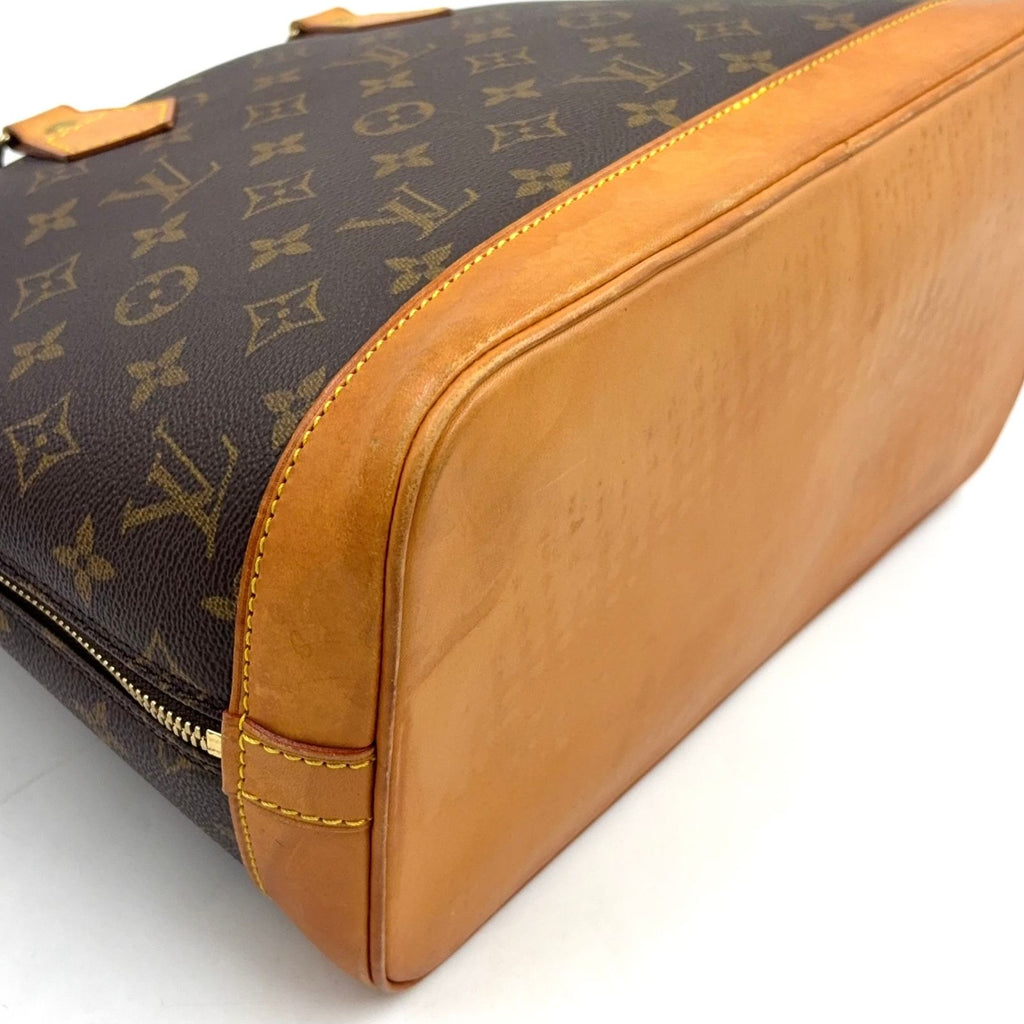 Louis Vuitton Alma PM Monogram Leather Brown Light Handbag Gold — view 7