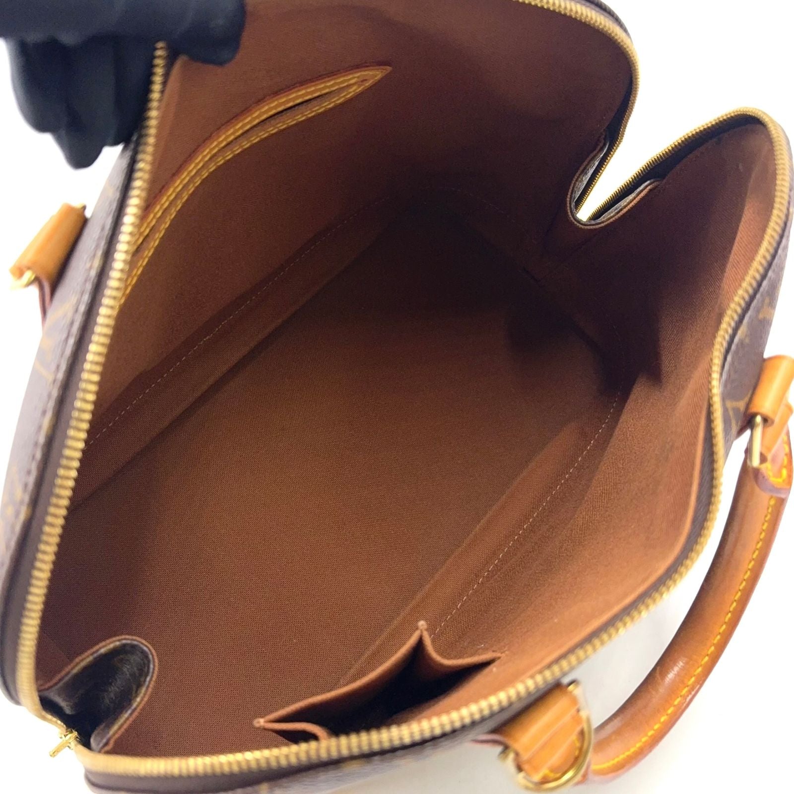 Louis Vuitton Alma PM Monogram Leather Brown Light Handbag Gold — view 3