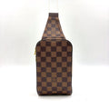Louis Vuitton Damier Geronimos Leather Brown Belt Bag Gold