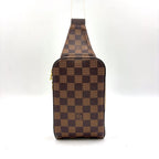 Louis Vuitton Damier Geronimos Leather Brown Belt Bag Gold