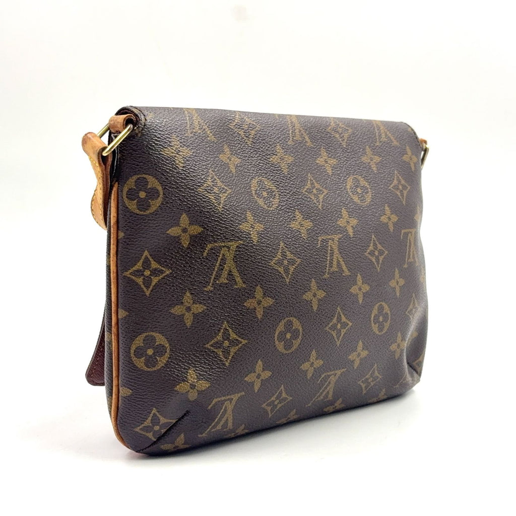 Louis Vuitton Musette Tango Short Strap Monogram Leather Brown Shoulder Bag Gold — view 2