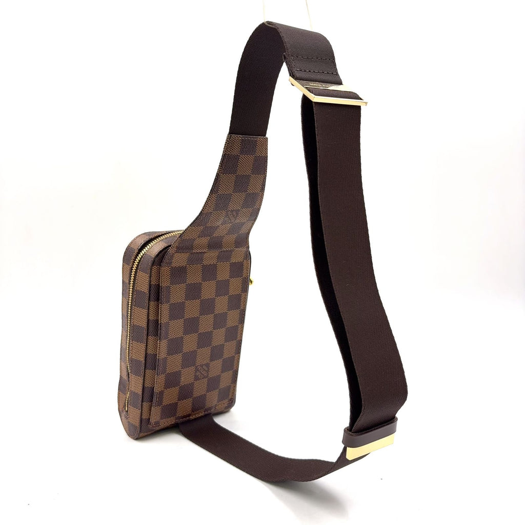 Louis Vuitton Damier Geronimos Leather Brown Belt Bag Gold — view 2