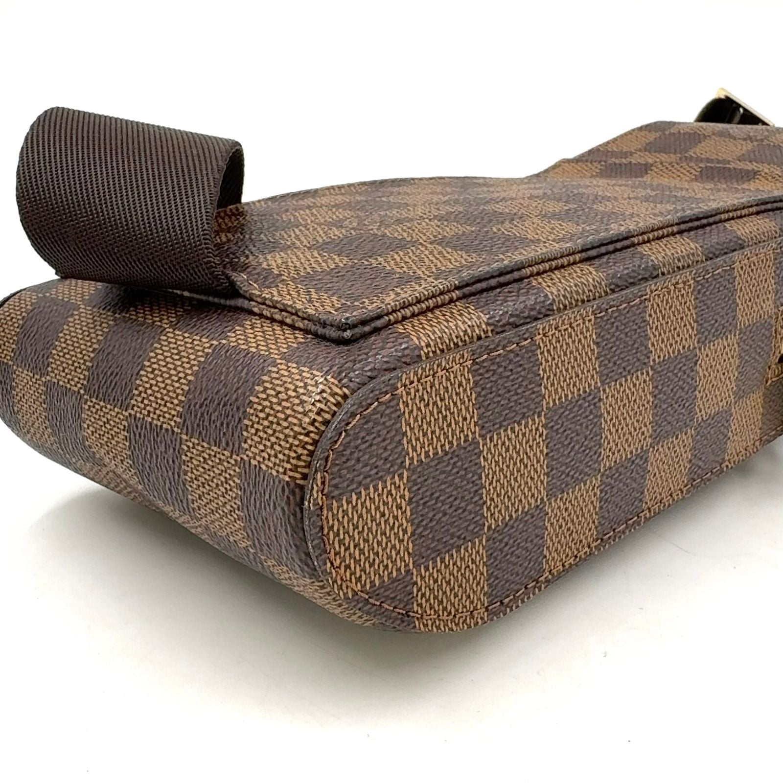 Louis Vuitton Damier Geronimos Leather Brown Belt Bag Gold — view 8