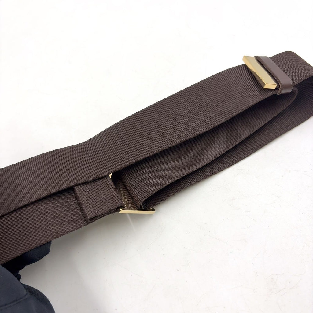 Louis Vuitton Damier Geronimos Leather Brown Belt Bag Gold — view 5
