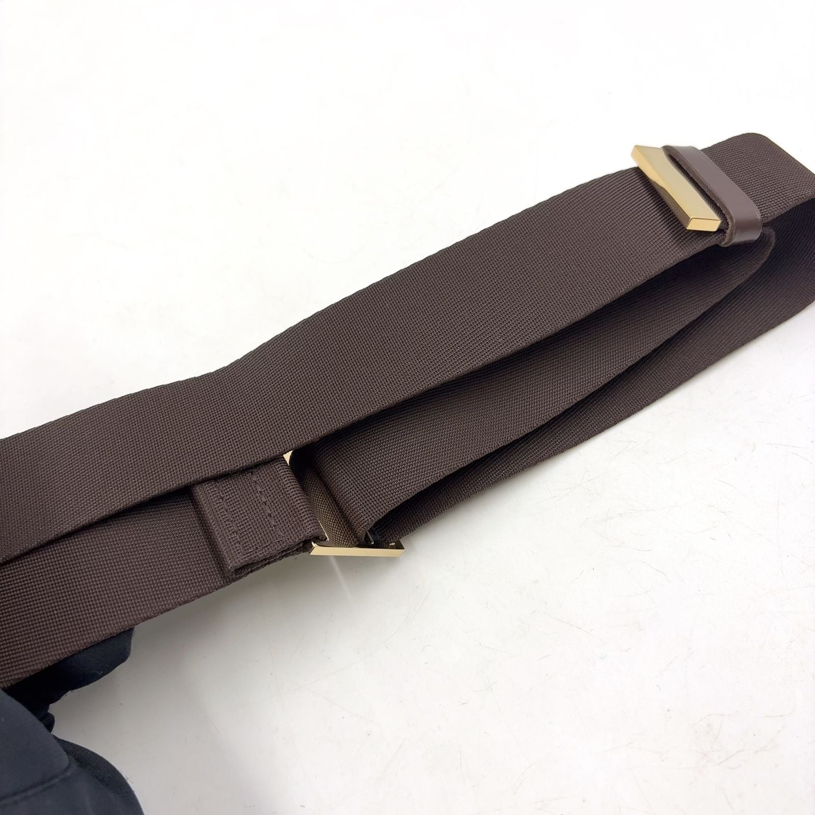 Louis Vuitton Damier Geronimos Leather Brown Belt Bag Gold — view 5