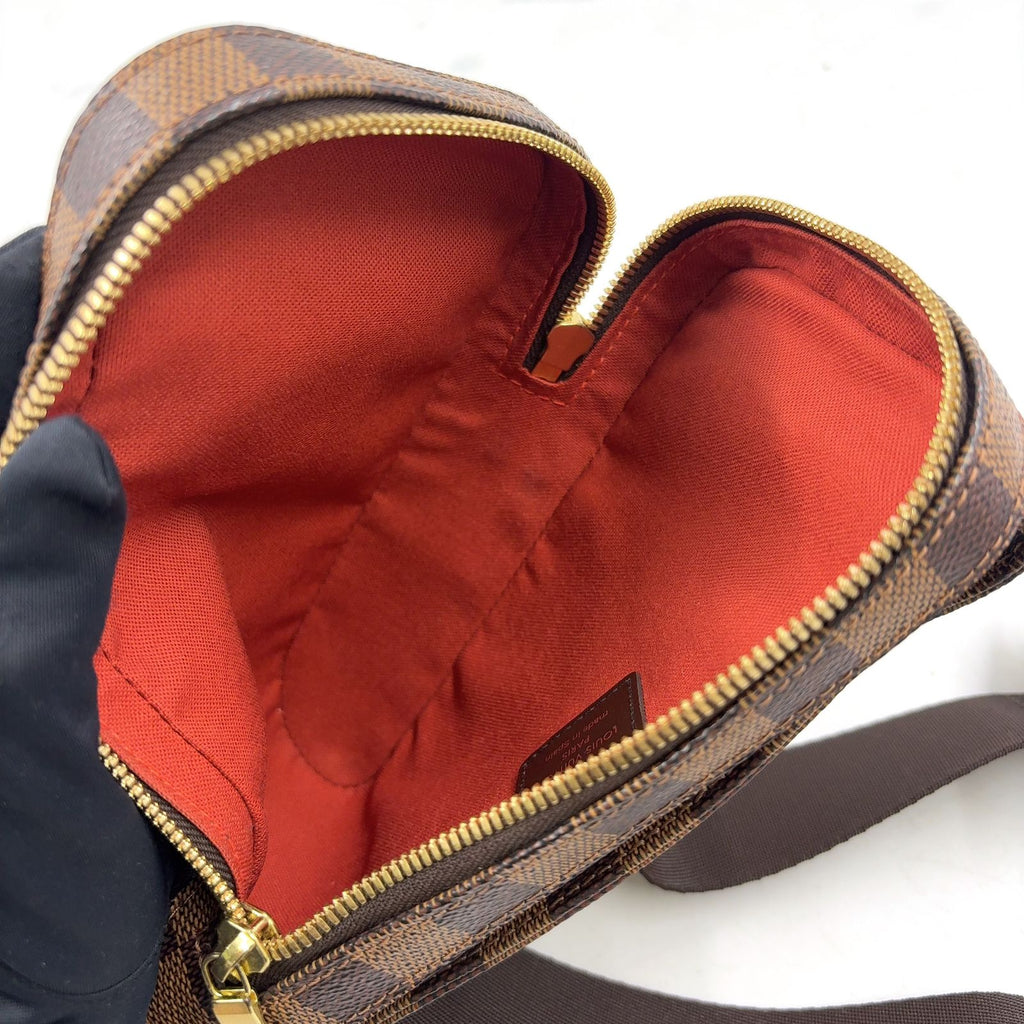 Louis Vuitton Damier Geronimos Leather Brown Belt Bag Gold — view 3