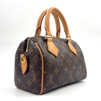 Louis Vuitton Speedy 20 Monogram Leather Brown Handbag Gold — view 2