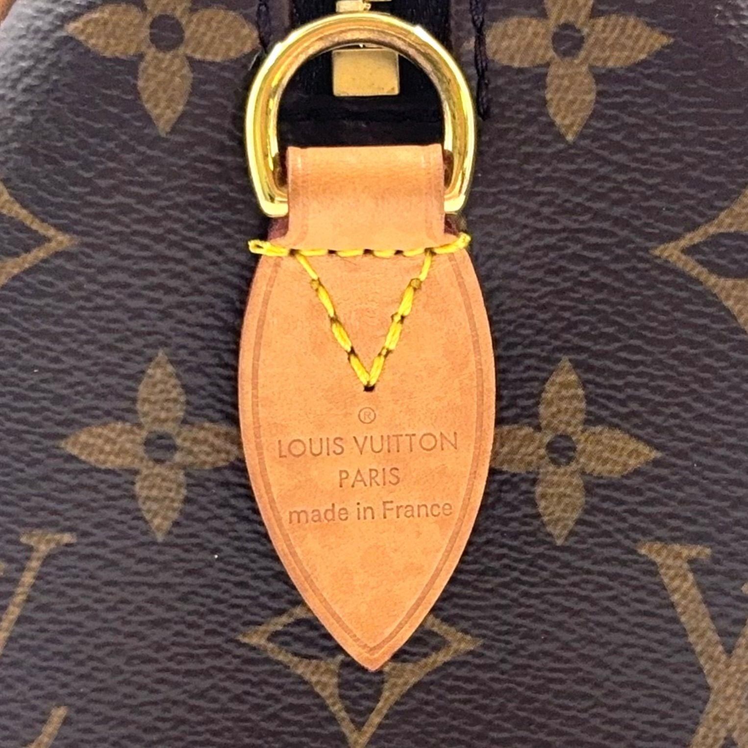 Louis Vuitton Speedy 20 Monogram Leather Brown Handbag Gold — view 4