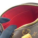 Louis Vuitton Speedy 20 Monogram Leather Brown Handbag Gold — view 7