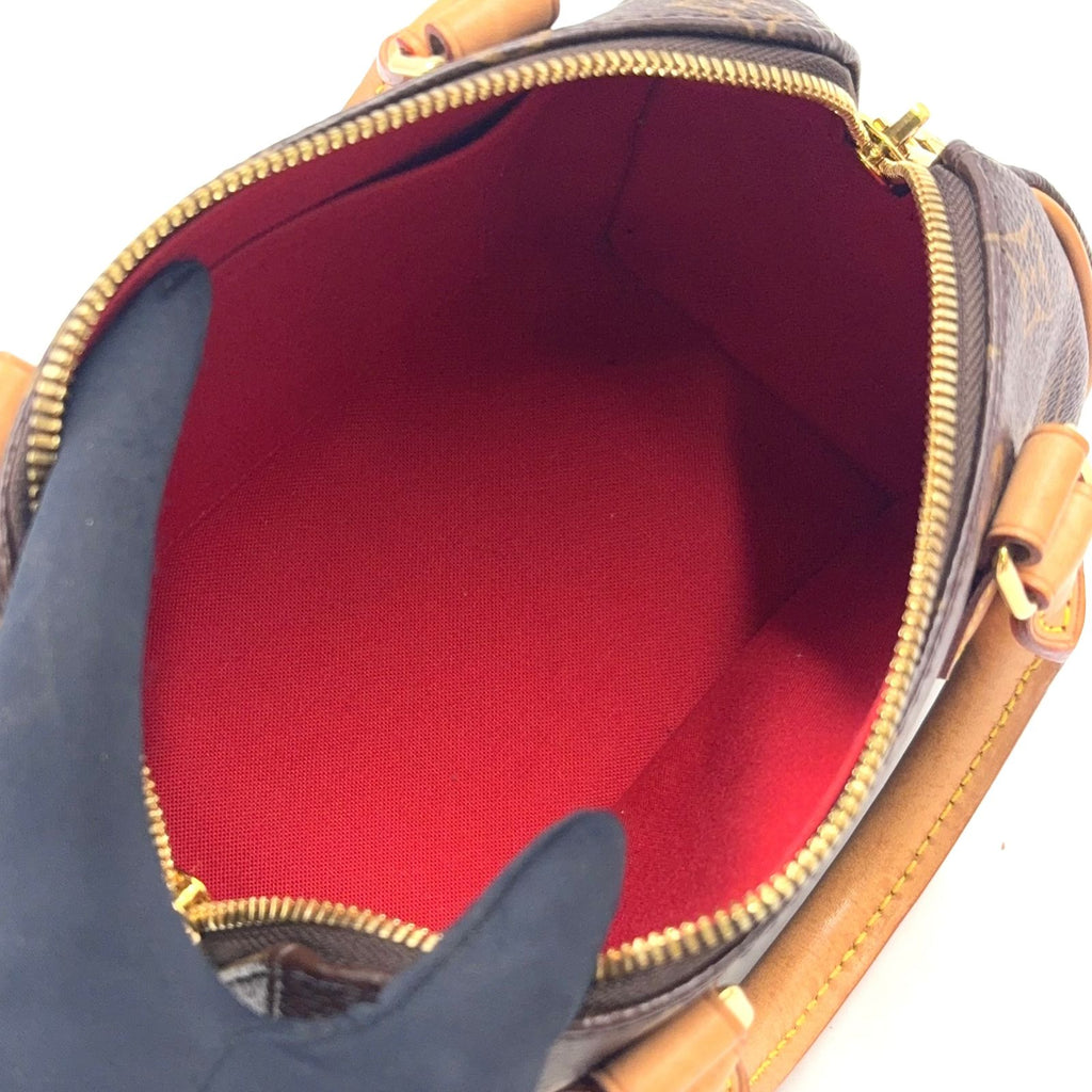 Louis Vuitton Speedy 20 Monogram Leather Brown Handbag Gold — view 3