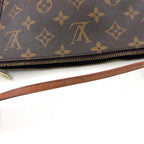 Louis Vuitton Pochette Monogram Leather Brown Light Handbag Gold — view 6