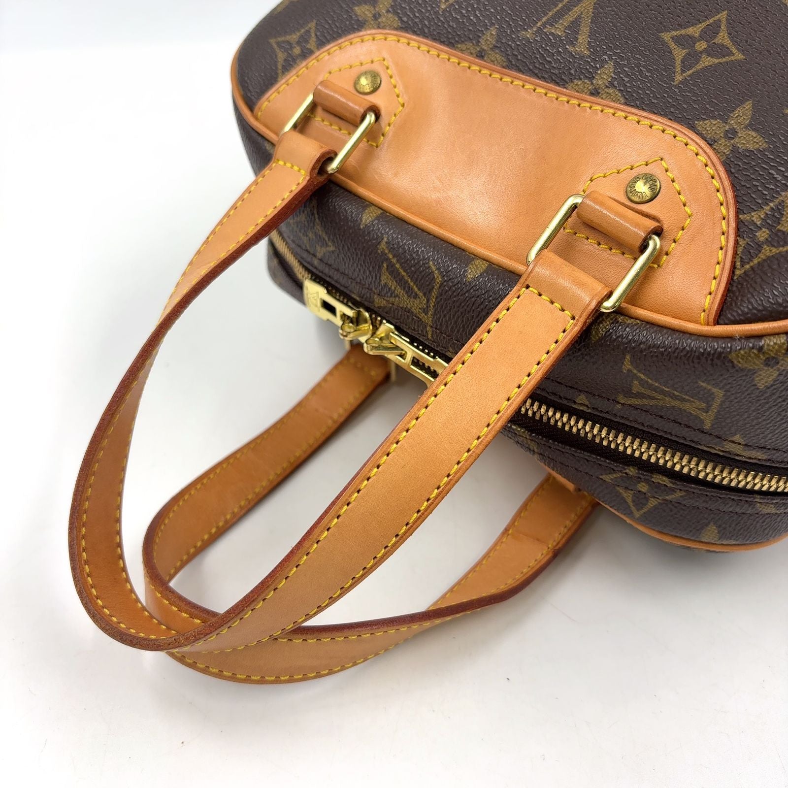 Louis Vuitton Excursion Monogram Leather Brown Light Handbag Gold — view 5