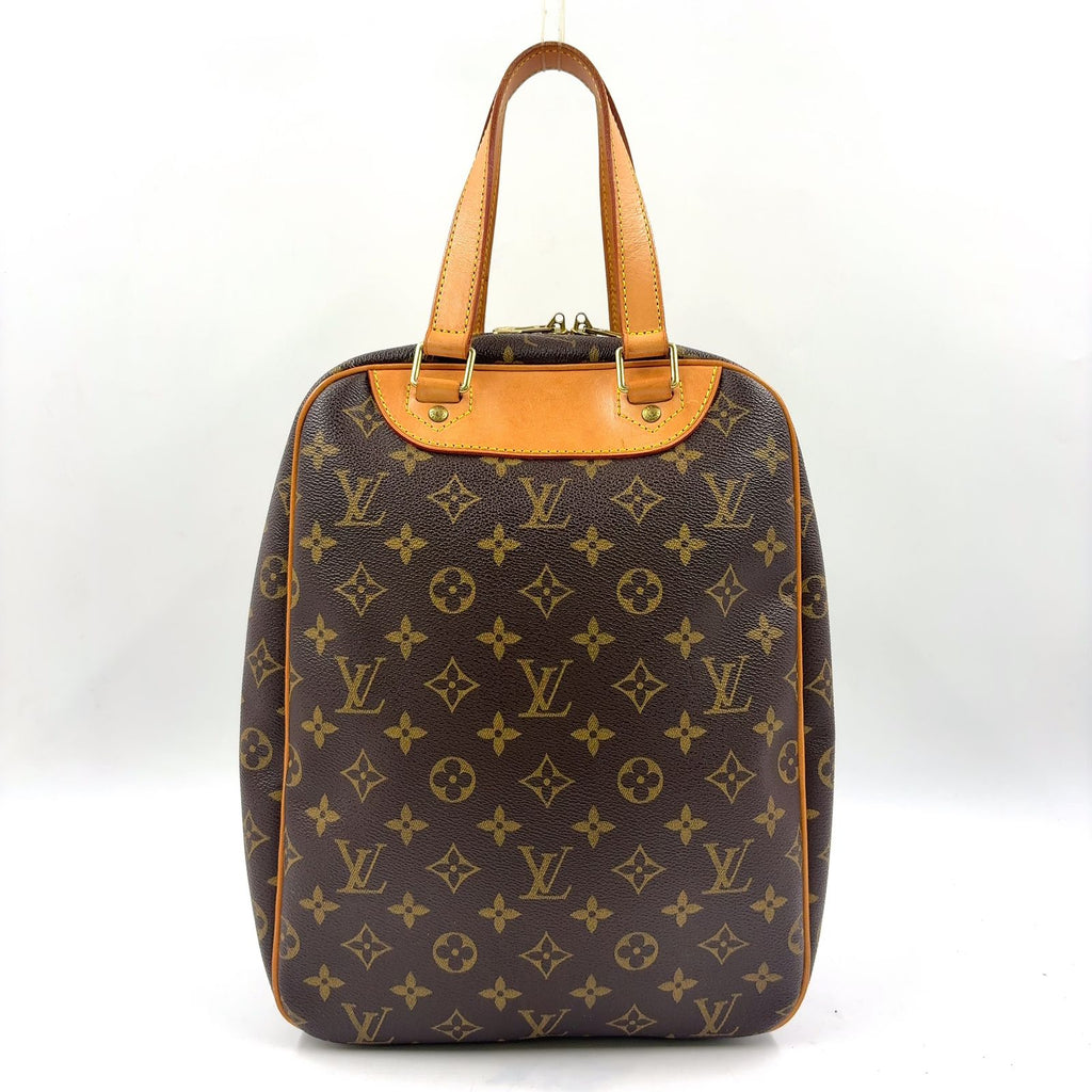 Louis Vuitton Excursion Monogram Leather Brown Light Handbag Gold