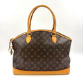 Louis Vuitton Rock It Oriental Monogram Leather Brown Tote Gold