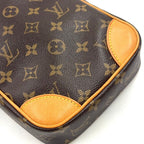 Louis Vuitton Danube Monogram Leather Brown Light Shoulder Bag Gold — view 7