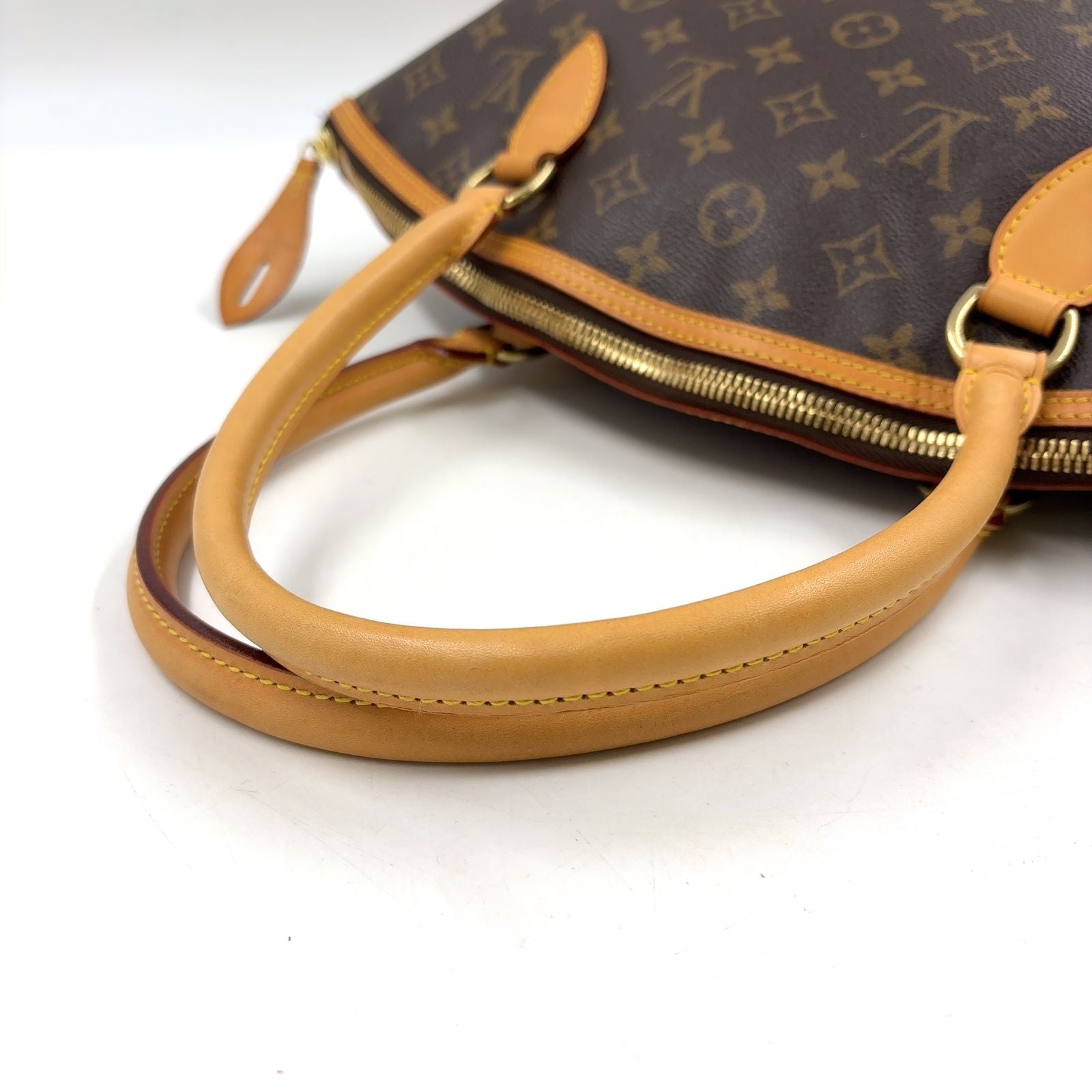 Louis Vuitton Rock It Oriental Monogram Leather Brown Tote Gold — view 6