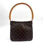 Louis Vuitton Looping MM Monogram Leather Brown Light Handbag Gold