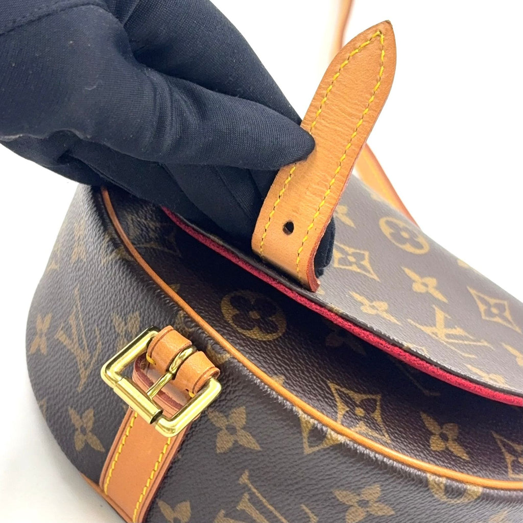 Louis Vuitton Tambourine Monogram Leather Brown Shoulder Bag Gold — view 6