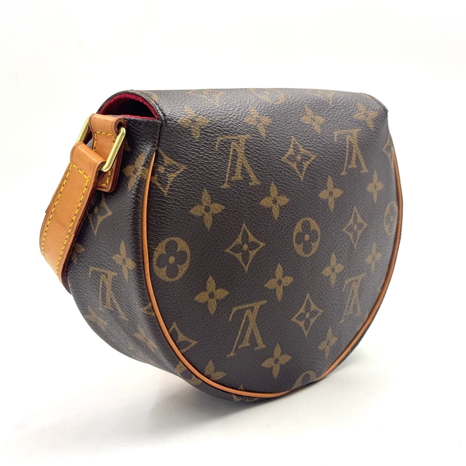 Louis Vuitton Tambourine Monogram Leather Brown Shoulder Bag Gold — view 2