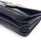 Chanel Quilted Small Flap 2-Way Calfskin Black Chain Shoulder Bag Gold — view 7