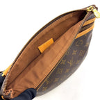 Louis Vuitton Pochette Bosphor Monogram Leather Brown Shoulder Bag Gold — view 7
