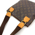 Louis Vuitton Pochette Bosphor Monogram Leather Brown Shoulder Bag Gold — view 6