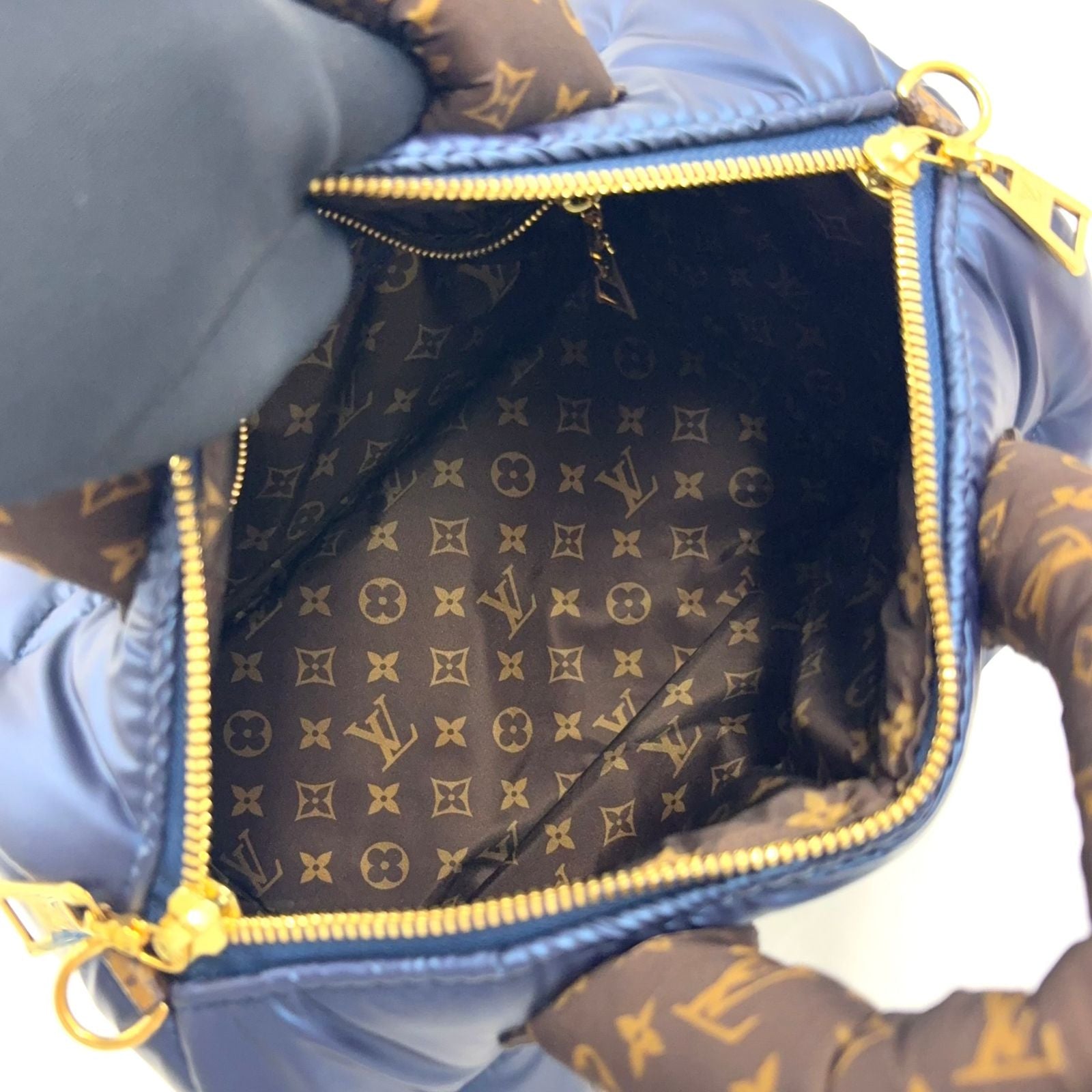 Louis Vuitton Speedy Bandouliere 25 Monogram LV Pillow Leather Nylon Navy — view 3