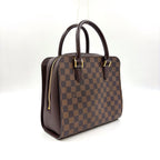 Louis Vuitton Triana Damier Ebene Leather Brown Handbag Gold — view 2