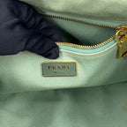 Prada Canapa Canvas Light Green Tote Gold — view 3