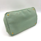 Prada Canapa Canvas Light Green Tote Gold — view 8