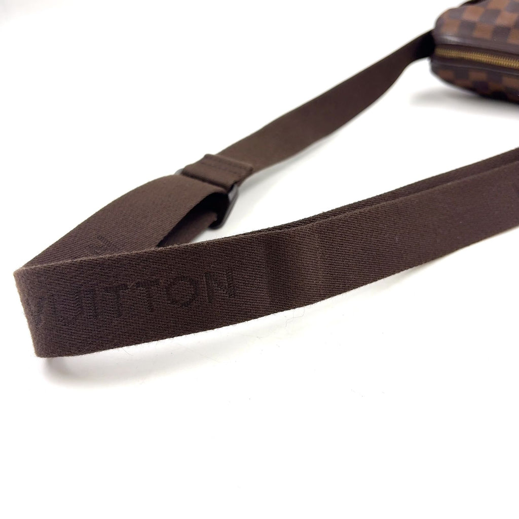 Louis Vuitton Trotteur Beaubourg Damier Ebene Leather Brown Shoulder Bag Gold — view 5