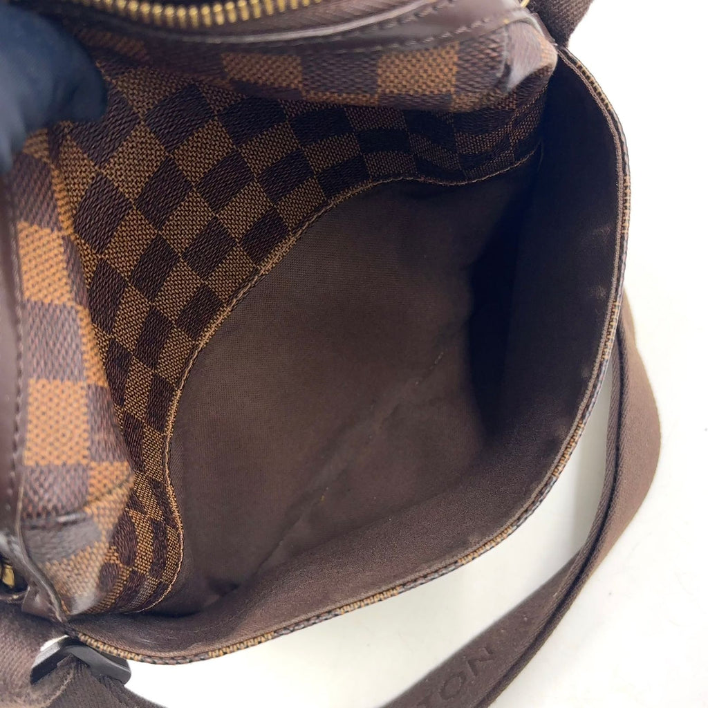 Louis Vuitton Trotteur Beaubourg Damier Ebene Leather Brown Shoulder Bag Gold — view 8