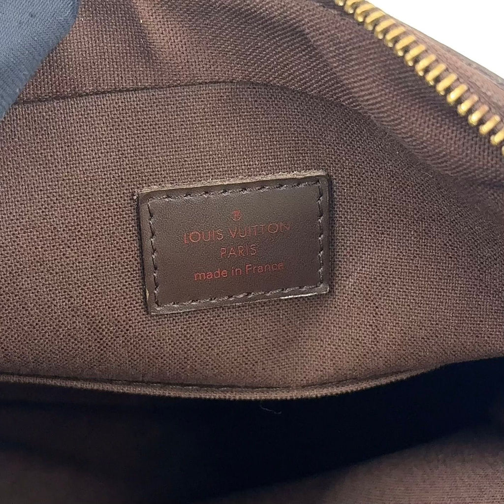 Louis Vuitton Trotteur Beaubourg Damier Ebene Leather Brown Shoulder Bag Gold — view 4